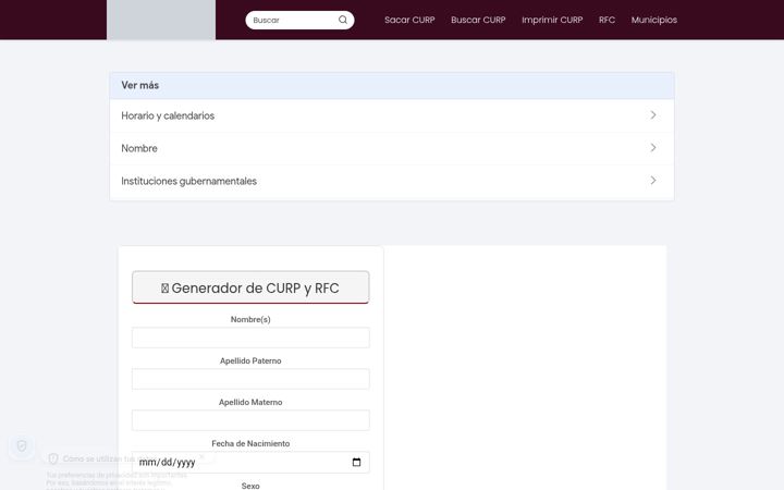 Screenshot of consultascurp.com