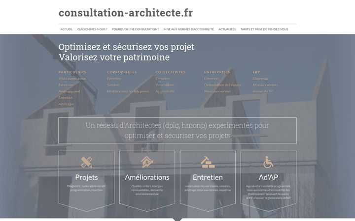 Screenshot of consultation-architecte.fr