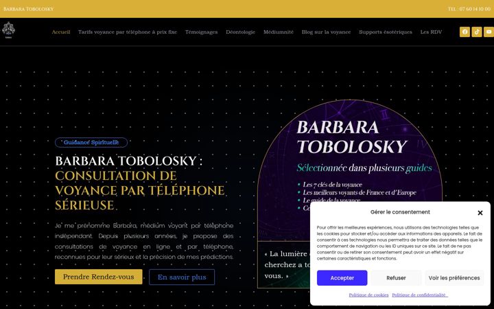 Screenshot of consultationvoyance.com