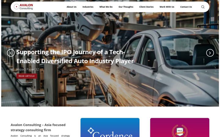 Screenshot of consultavalon.com
