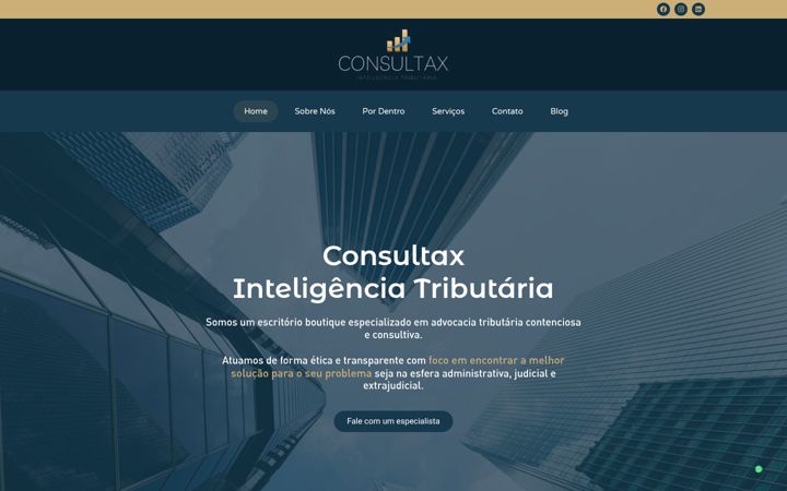 Ekrano kopija consultaxinteligencia.com.br