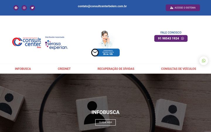 Screenshot of consultcenterbelem.com.br