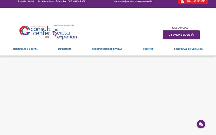 Screenshot of consultcenterpara.com.br