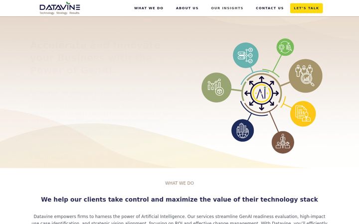 Screenshot of consultdatavine.com