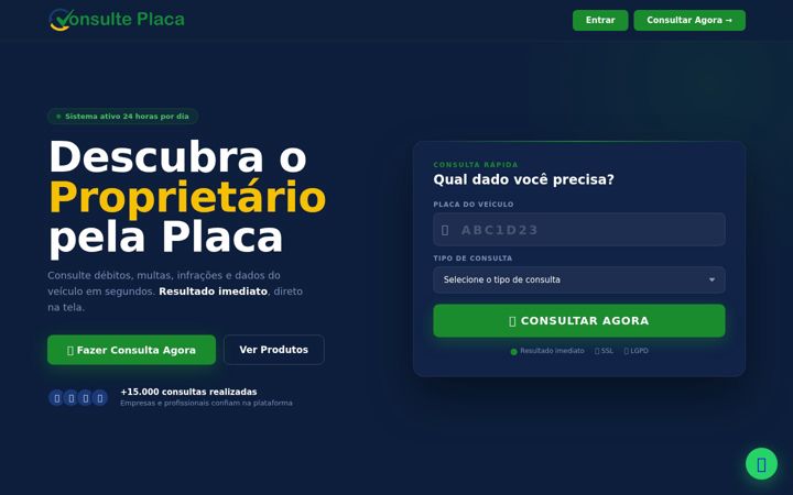 Screenshot of consulteplaca.com.br