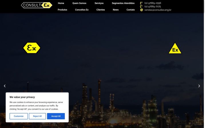 Screenshot of consultex.eng.br