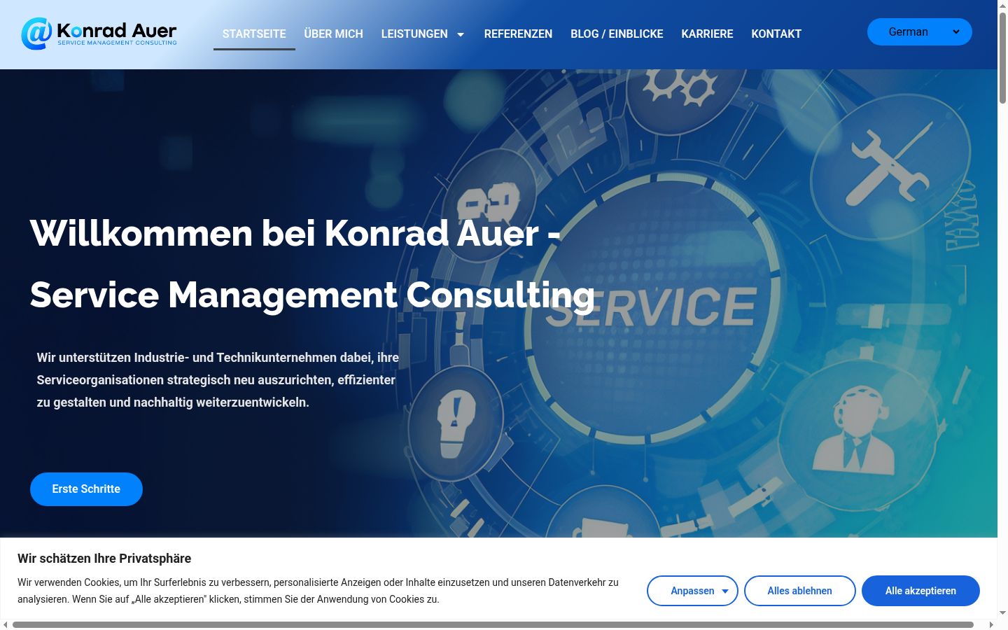 Screenshot tal-banner tal-kunsens muri qabel kwalunkwe interazzjoni