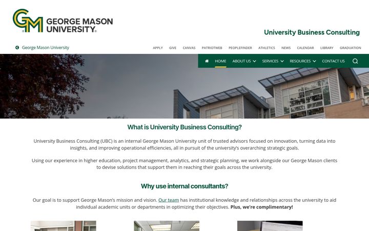 Screenshot von consulting.gmu.edu