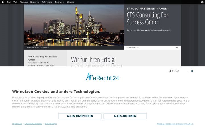 Screenshot of consultingforsuccess.de