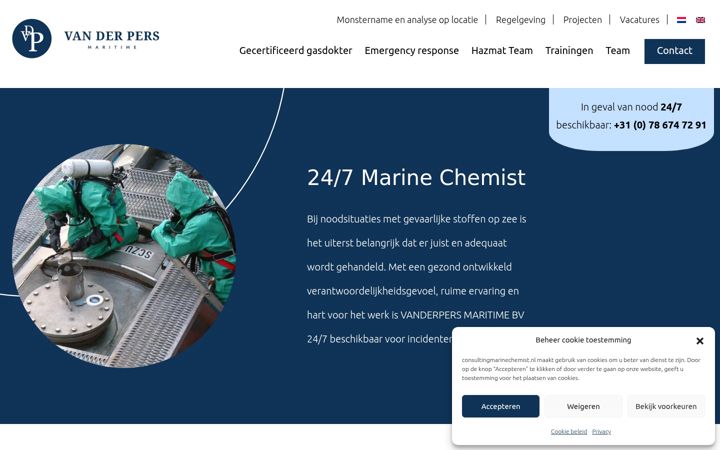 Screenshot of consultingmarinechemist.nl