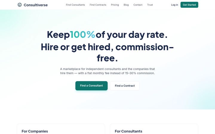 Screenshot of consultiverse.ai