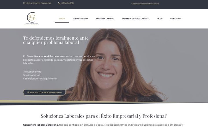 Screenshot of consultoralaboralbarcelona.com