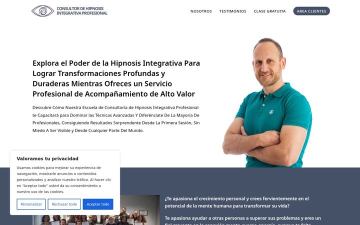 Screenshot of consultordehipnosis.com