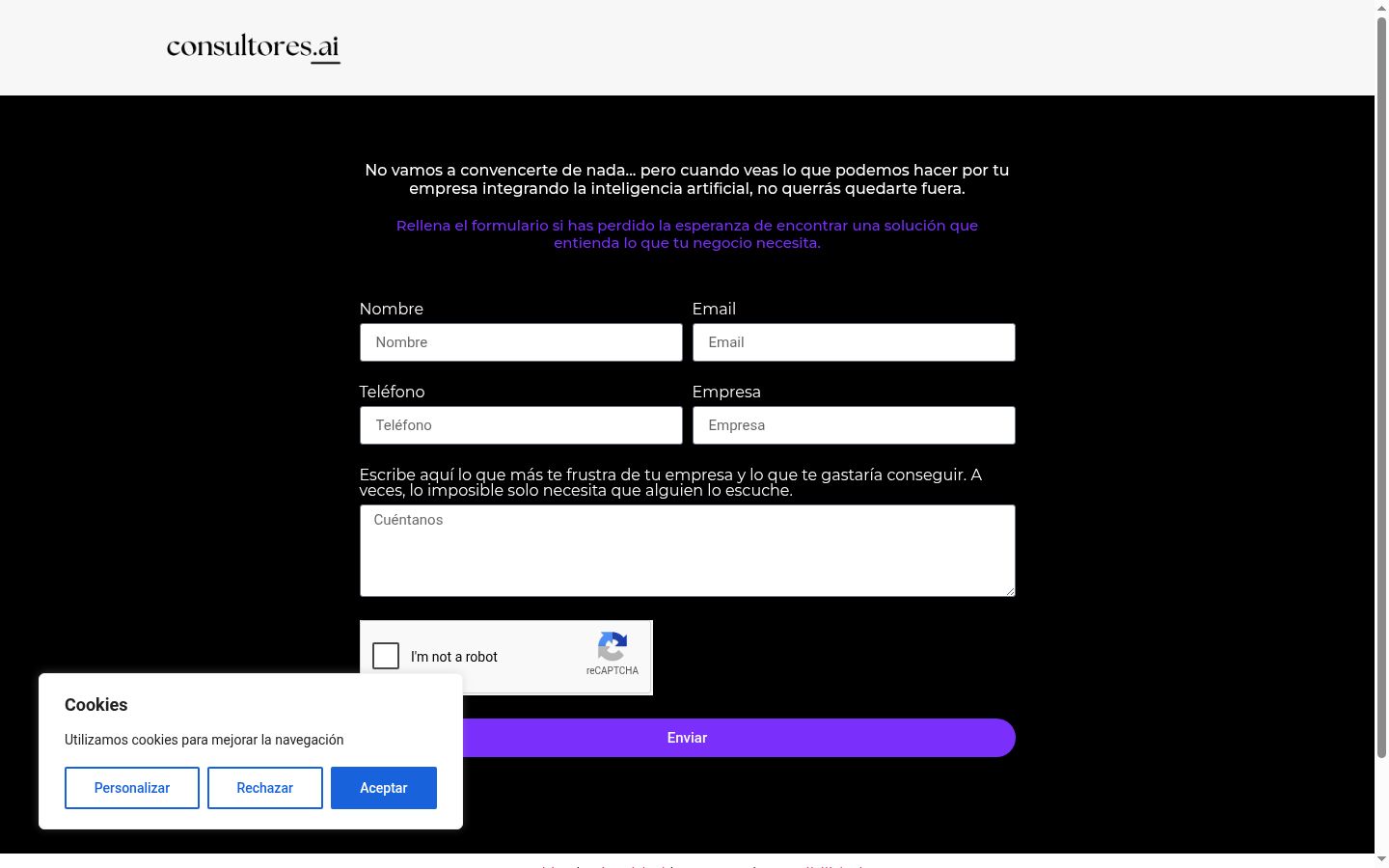 Screenshot tal-banner tal-kunsens muri qabel kwalunkwe interazzjoni