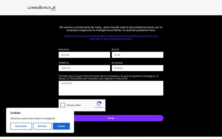 Screenshot of consultores.ai
