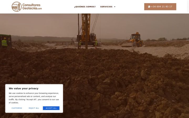 Screenshot of consultoresgeotecnia.com