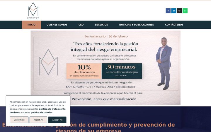 Screenshot of consultoresmartin.com