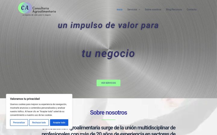 Screenshot of consultoriaagroalimentaria.com