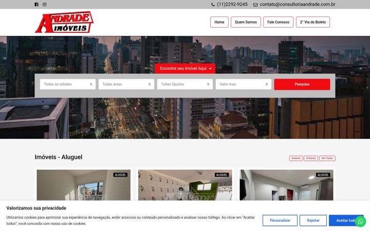 Ekrano kopija consultoriaandrade.com.br