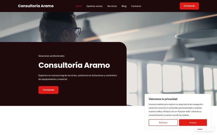 Screenshot of consultoriaaramo.es