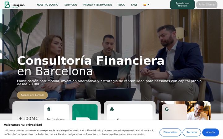 Screenshot of consultoriabaragano.com