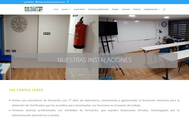 Screenshot of consultoriacampuslemos.com