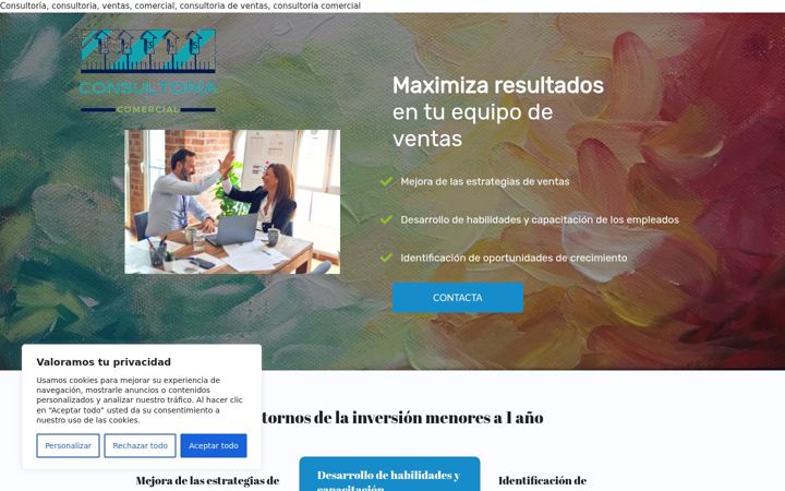 Screenshot of consultoriacomercialventas.com