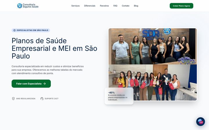 Ekrano kopija consultoriaconveniomedico.com.br