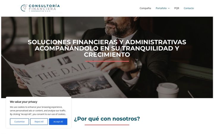 Screenshot of consultoriafinanciera.co
