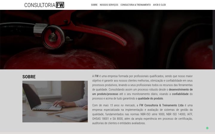 Ekrano kopija consultoriafw.com.br