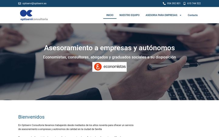 Kuvakaappaus sivustosta consultoriasevilla.com