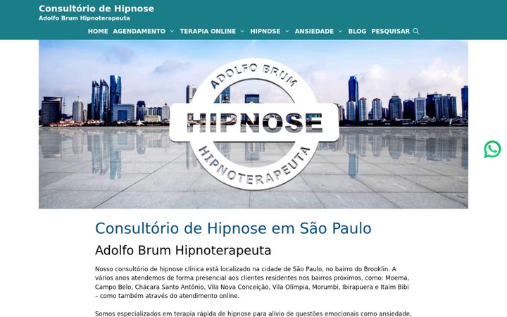 Ekrano kopija consultoriodehipnose.com.br