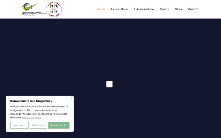 Screenshot of consultoriofamiliarecif.it