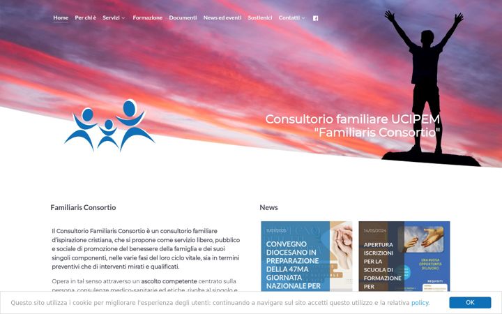 Screenshot of consultoriofamiliarisconsortio.it