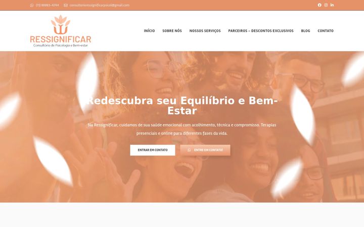 Ekrano kopija consultorioressignificar.com.br