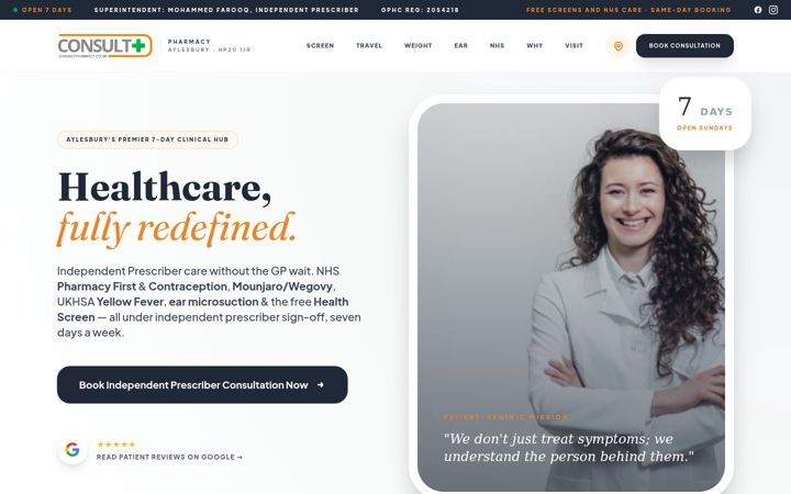 Screenshot του consultpharmacy.co.uk