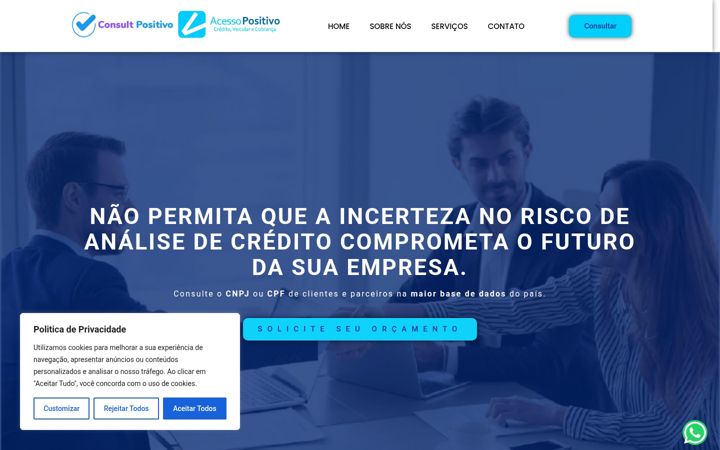 Ekraanipilt saidist consultpositivo.com.br