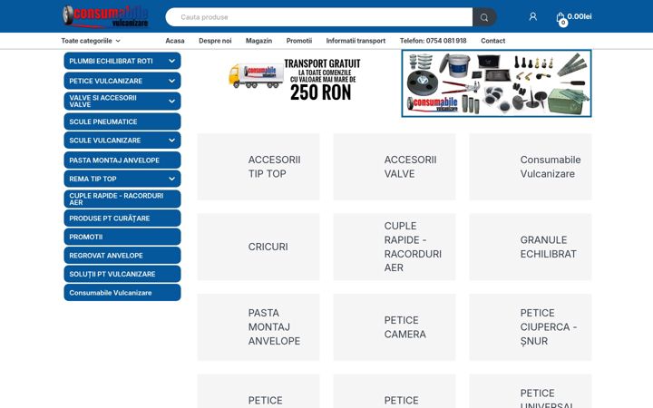 Screenshot of consumabilevulcanizare.ro