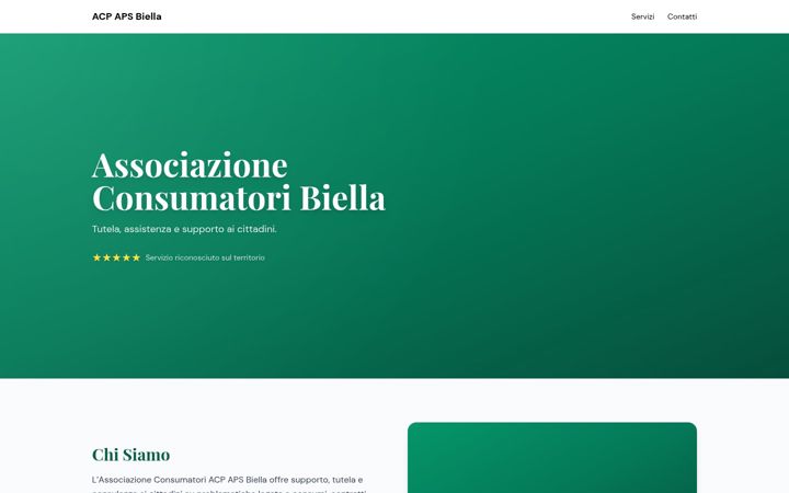 Snímek obrazovky consumatoribiella.it