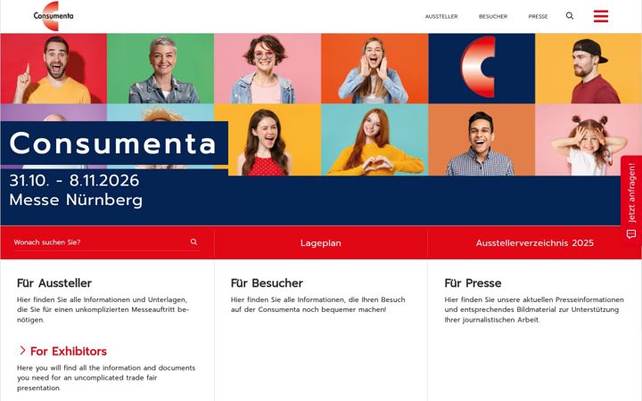 Screenshot of consumenta.de