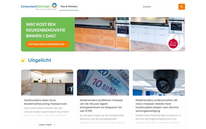 Screenshot of consumentcentraal.nl
