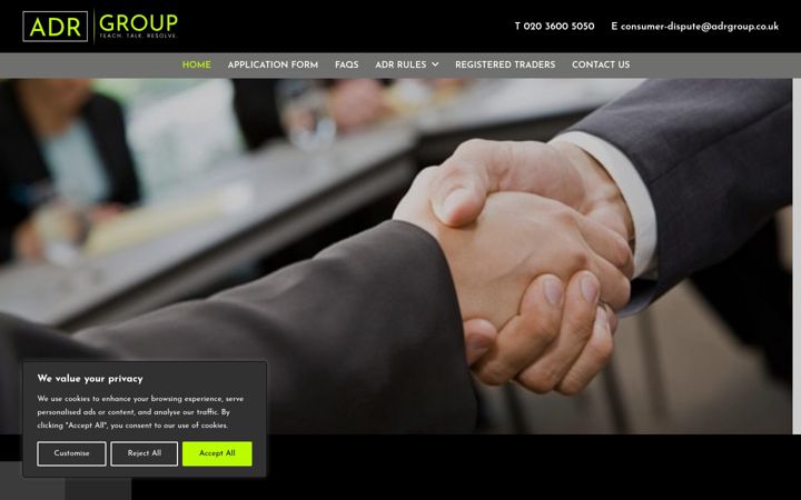 Screenshot του consumer-dispute.co.uk