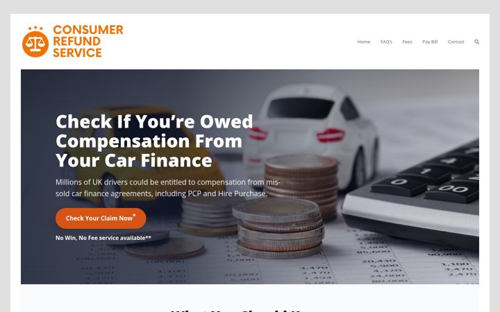 Screenshot of consumer-refund.org