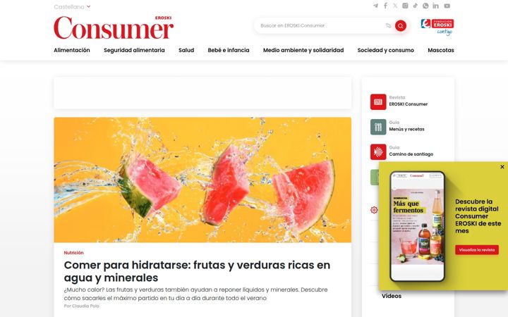 Kuvakaappaus sivustosta consumer.es