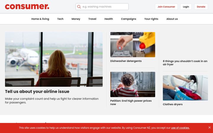 Screenshot of consumer.org.nz