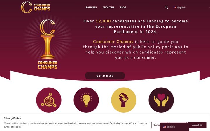 Screenshot of consumerchamps.eu