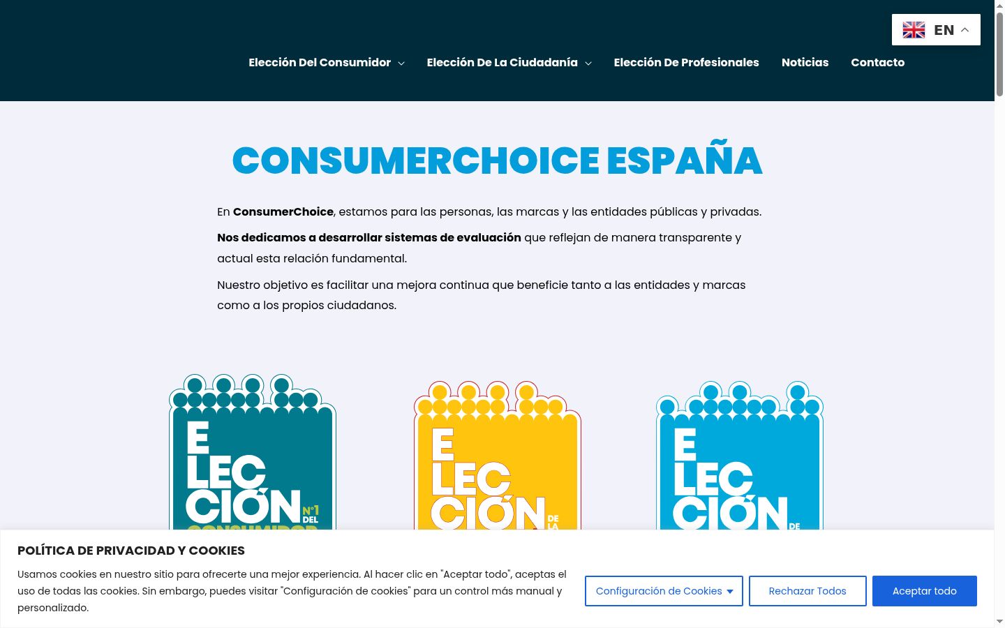 Capture d'écran de la bannière de consentement affichée avant toute interaction