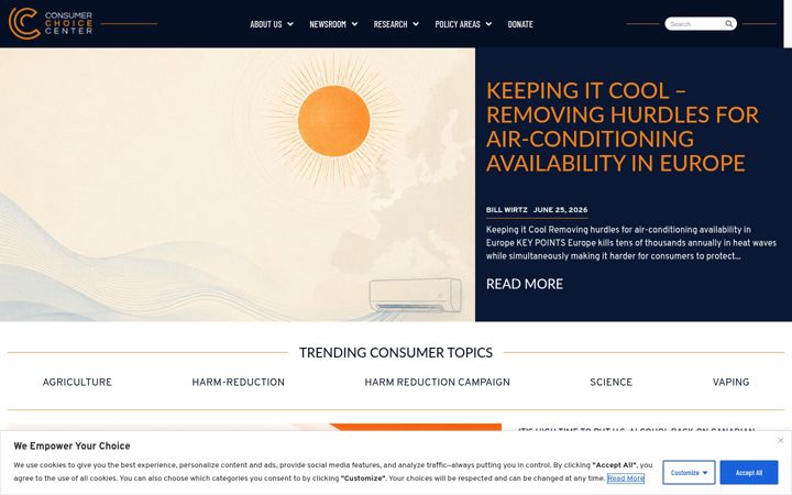 Screenshot ta' consumerchoicecenter.org
