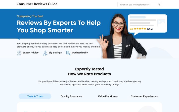 Screenshot of consumereviewsguide.com
