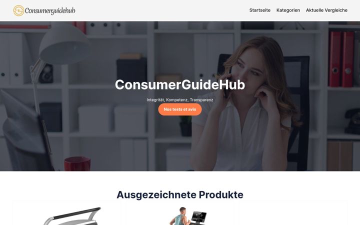 Screenshot ta' consumerguidehub.org